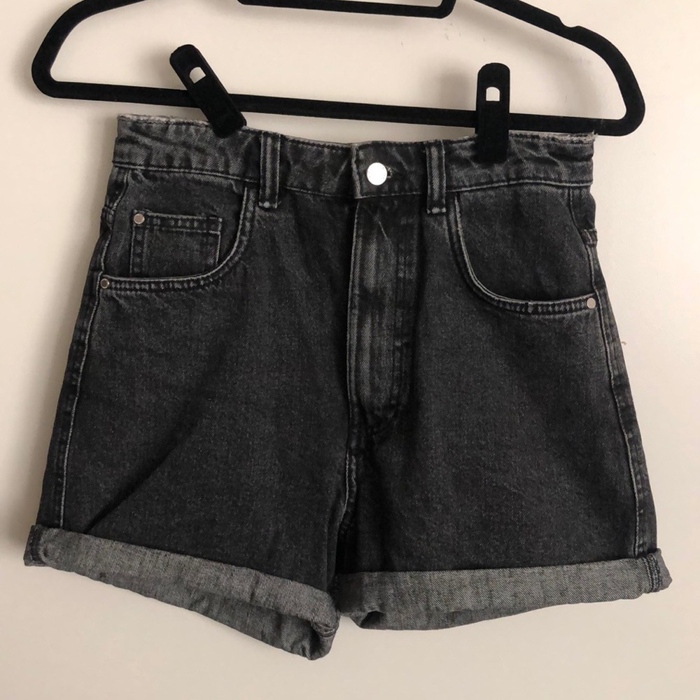 Zara Hugh Waisted Denim Shorts